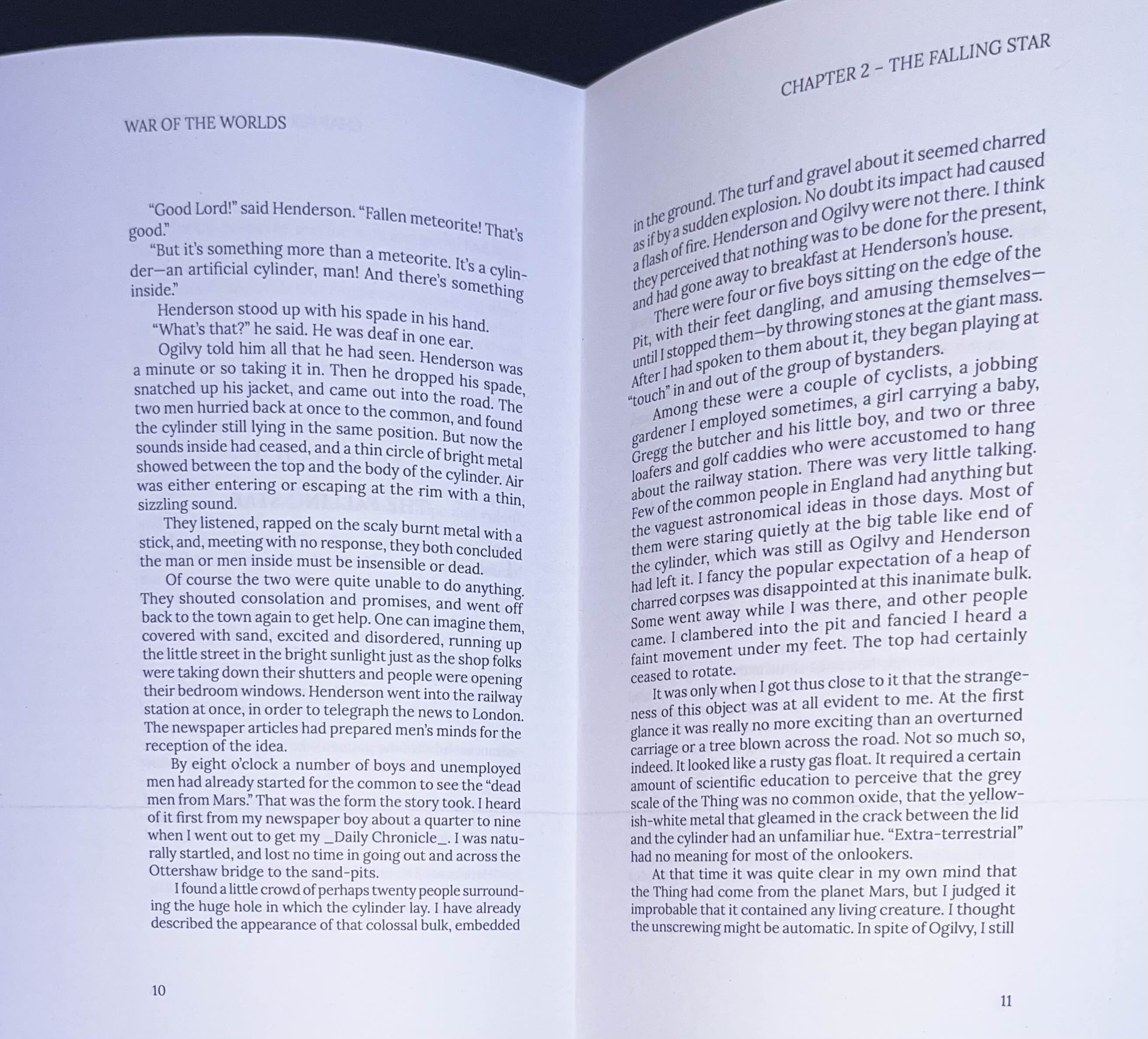 Printed War of the Worlds Booklet