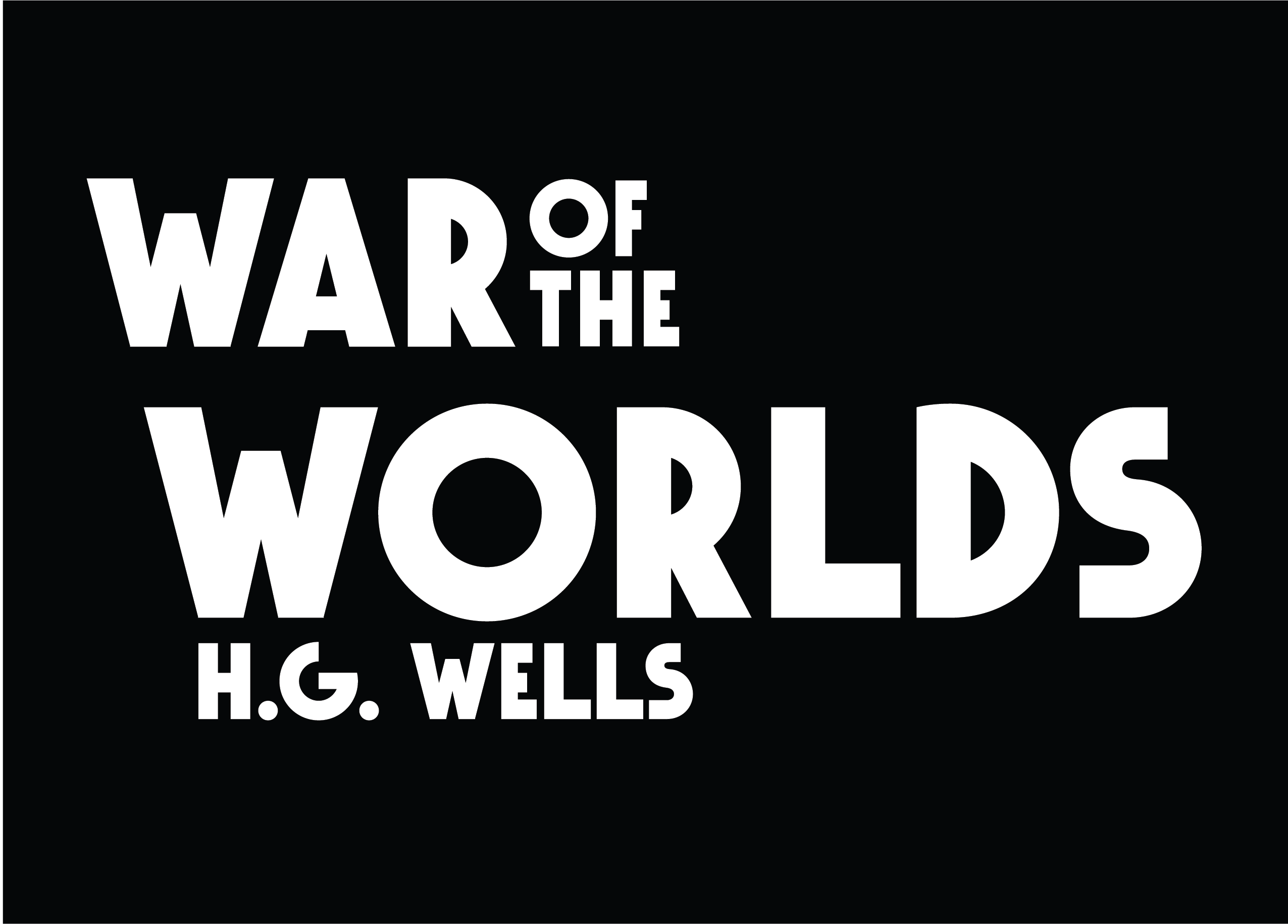 War of the Worlds logo white on black